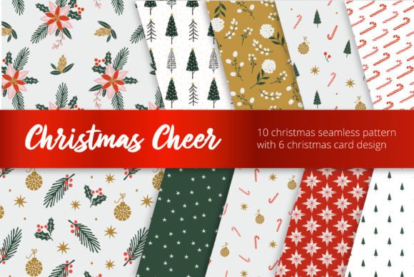 Christmas Cheer: Seamless Patterns & Card Designs