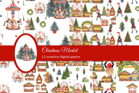 Christmas Market Pattern Digital Papers: A Strategic Creative Asset for Purpose-Driven Design
