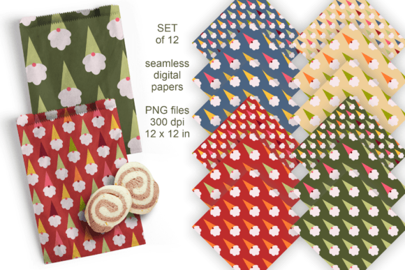 Colorful Gnomes Seamless Paper Set of 12: Playful, Print-Ready Patterns for Every Creative Project