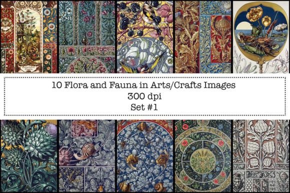 Flora Fauna in Art Craft – Set 1: Timeless Botanical Motifs for Modern Makers