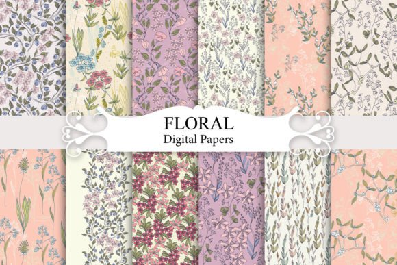 Floral Digital Papers