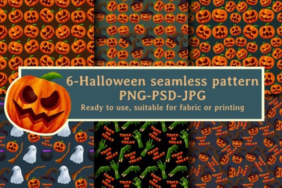 Halloween Seamless Patterns: High-Resolution Design Flexibility for Creative Professionals