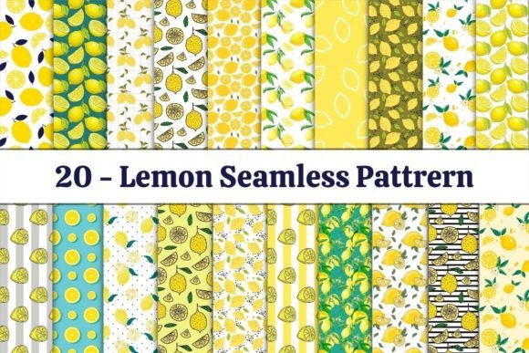 Lemon Seamless Pattern Collection