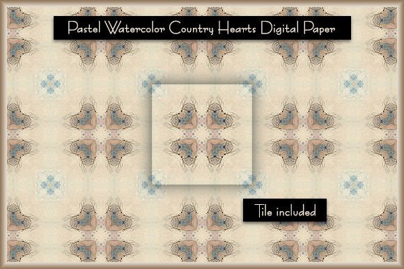 Pastel Primitive Country Hearts Pattern