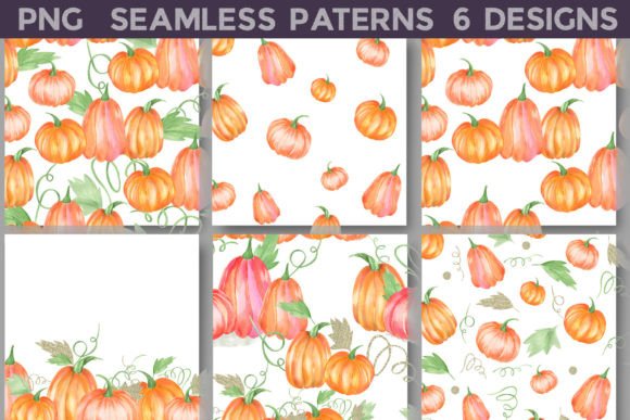 Pumpkin Seamless Pattern: Versatile, High-Resolution Digital Paper for Creative Projects