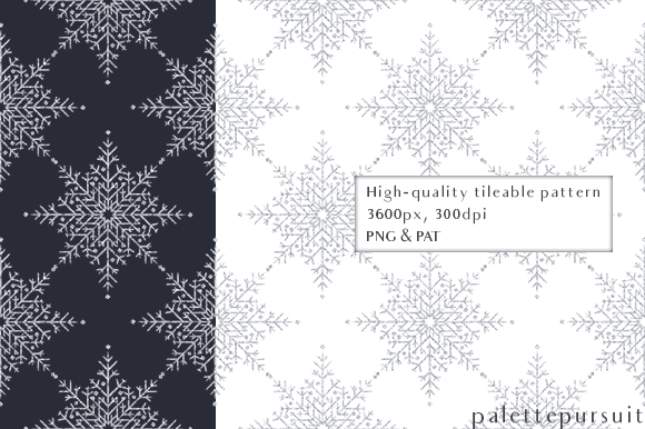 Silver Glitter Snowflakes Pattern 001