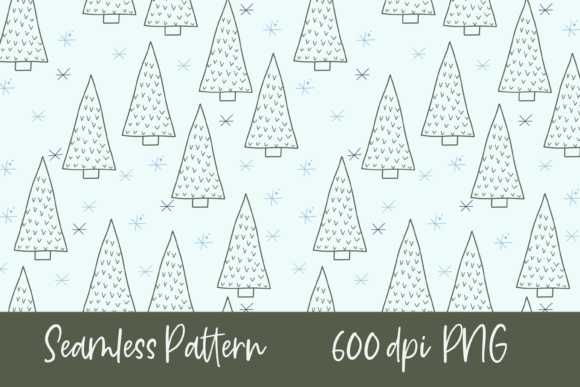 Tree and Snowflake Seamless Pattern: A Versatile Design Resource for Creative Projects