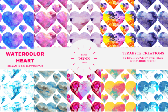 Watercolor Heart Pattern: A Versatile Seamless Design for Creative Professionals and Everyday Makers